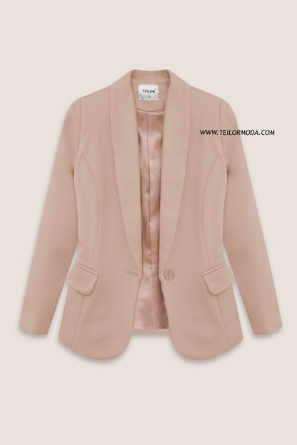 BLAZER DE LOMA MARTINA BEIGE