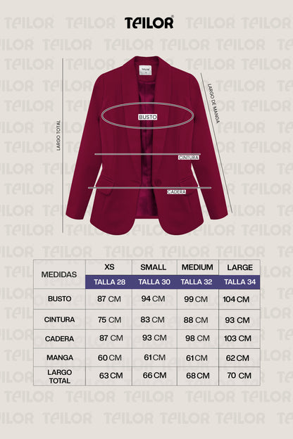 BLAZER DE LOMA MARTINA BORGOÑA