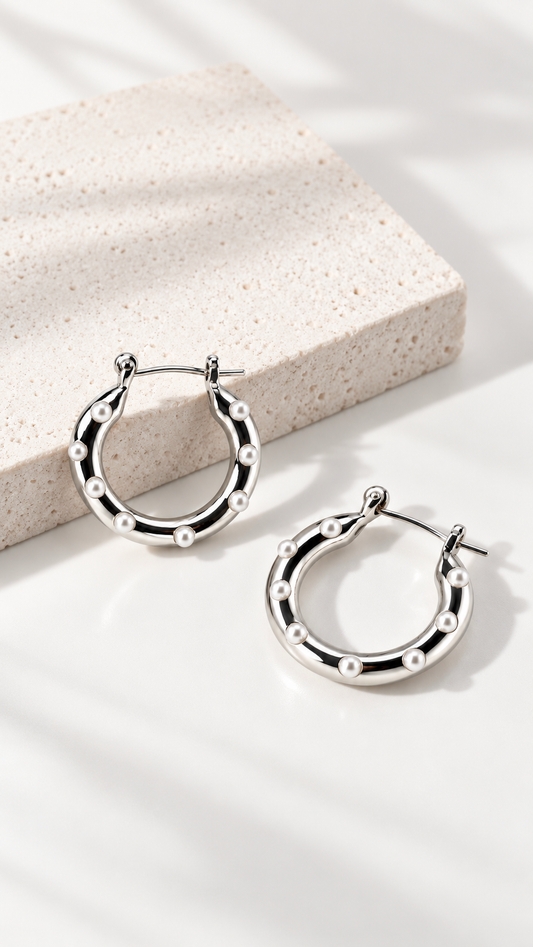 ARETES ARGOLLA ROUSE PLATEADO
