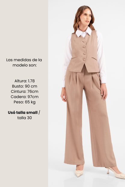 PANTALÓN PALAZZO CLARISSA BEIGE