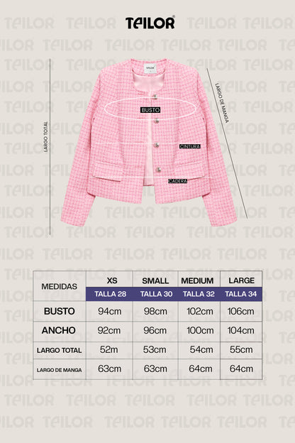 BLAZER CROPPED VICHY OLIVIA ROSADO