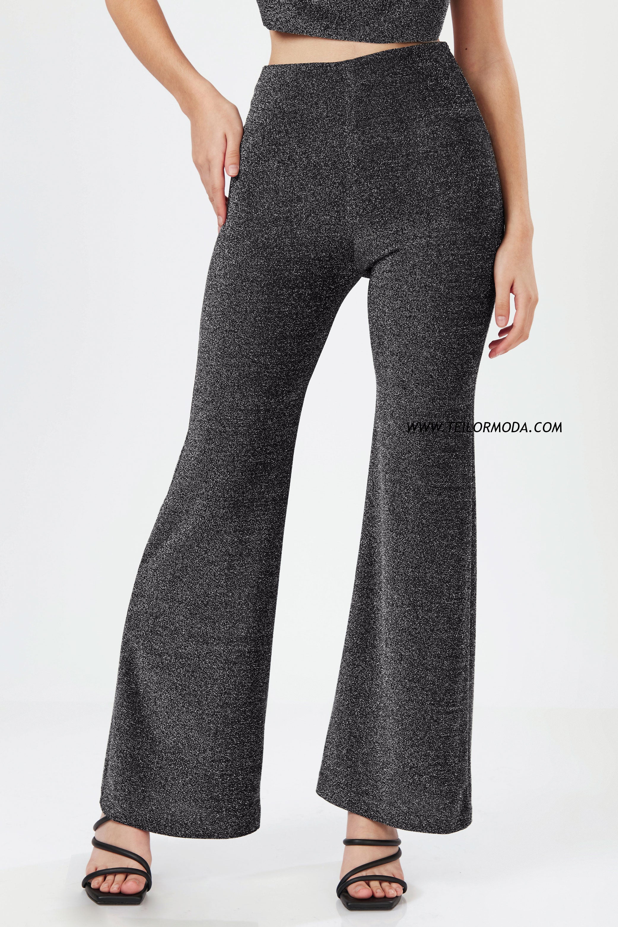 Pantalon best sale flare gris