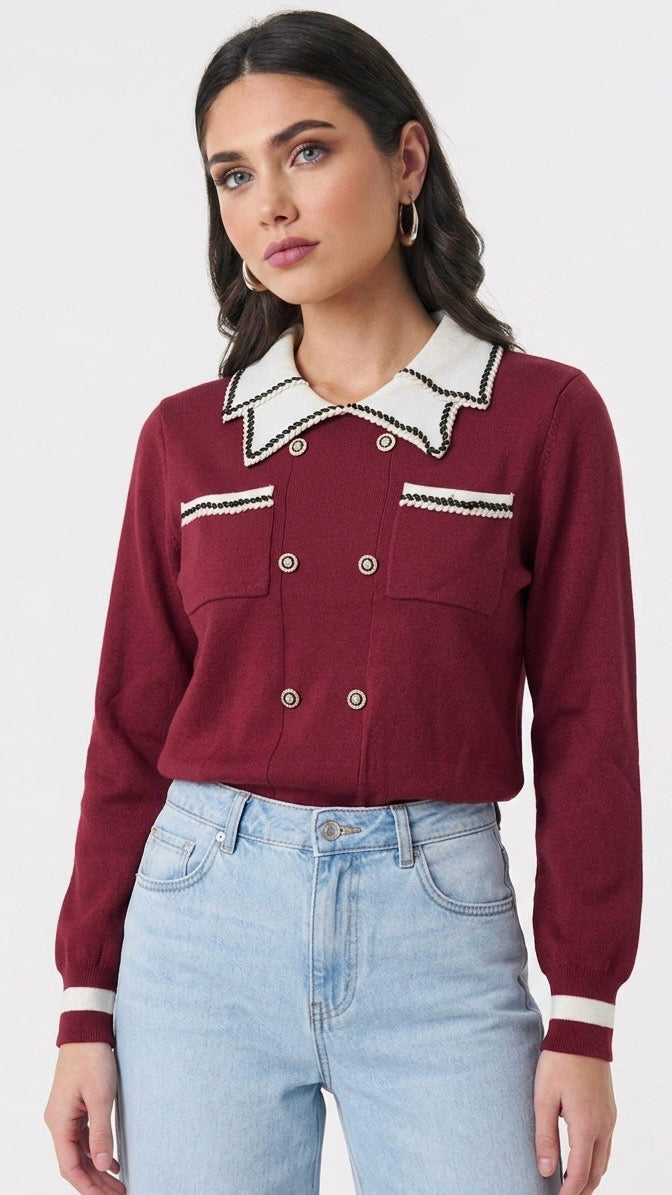 SWEATER CHOMPA GABRIELLE BORGOÑA