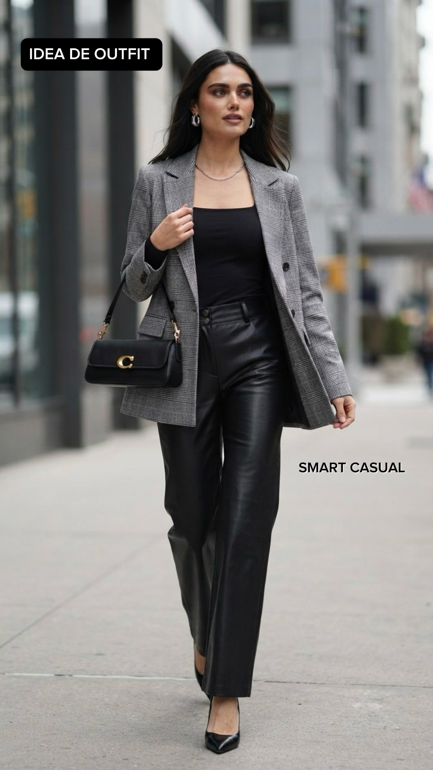 PANTALÓN DE CUERINA NEGRO MAFER