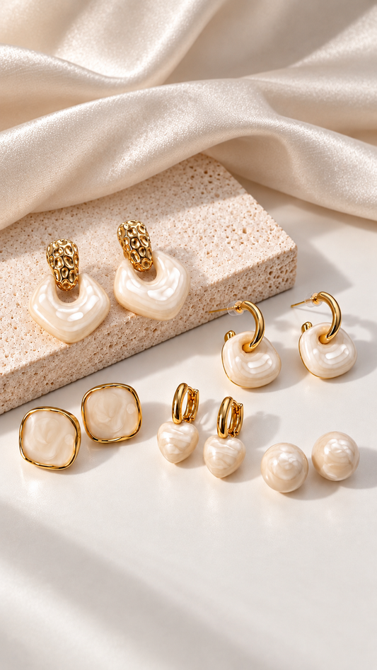 JUEGO DE ARETES ALONDRA PERLA