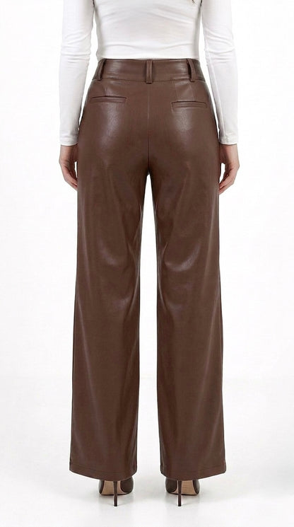 PANTALON DE CUERINA MARRON MAFER