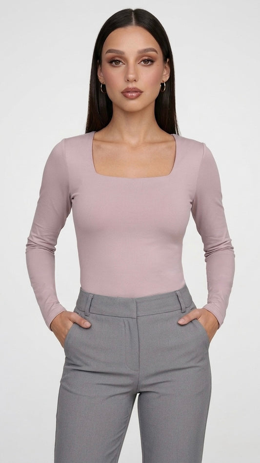 POLO CUELLO CUADRADO MIA MALVA