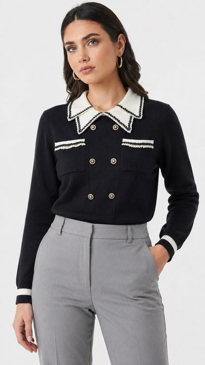 SWEATER CHOMPA GABRIELLE NEGRO