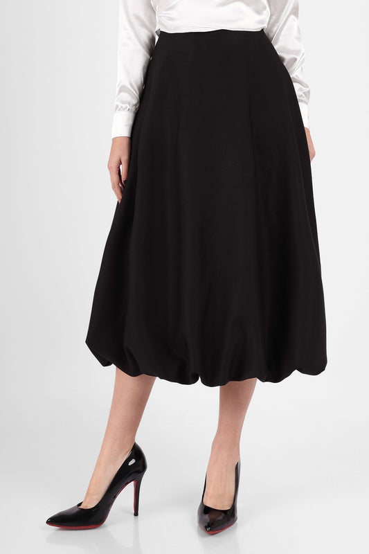 FALDA GLOBO MIDI AYDEE NEGRO