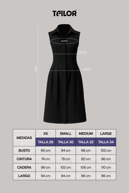 VESTIDO CASUAL CYRUS NEGRO