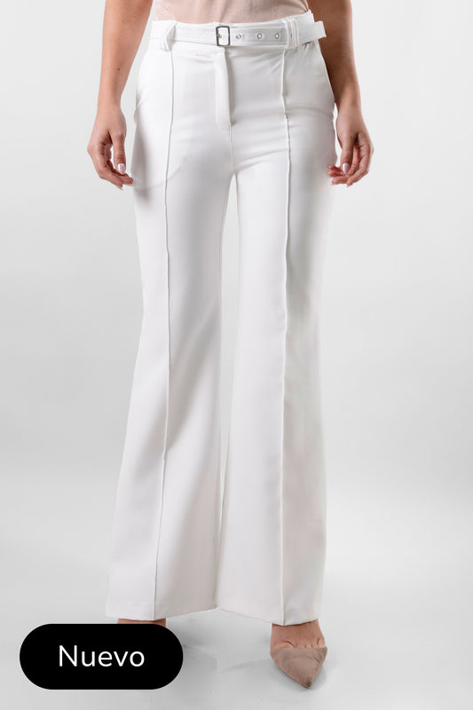 PANTALÓN PALAZZO GALICIA BLANCO MARFIL