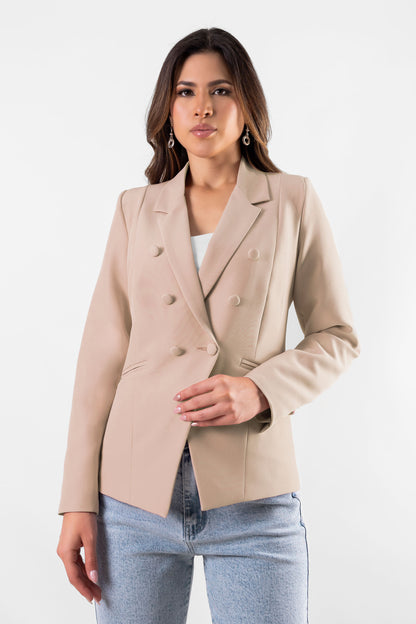 BLAZER CRUZADO GALICIA BEIGE