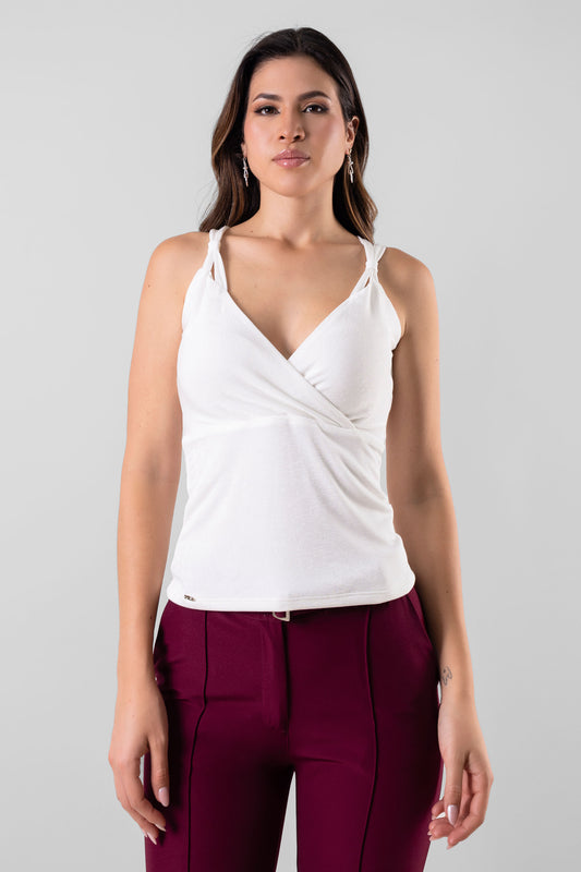 BLUSA CON TIRAS ELLENA BLANCO