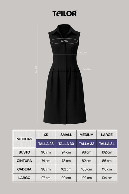 VESTIDO CASUAL CYRUS NEGRO