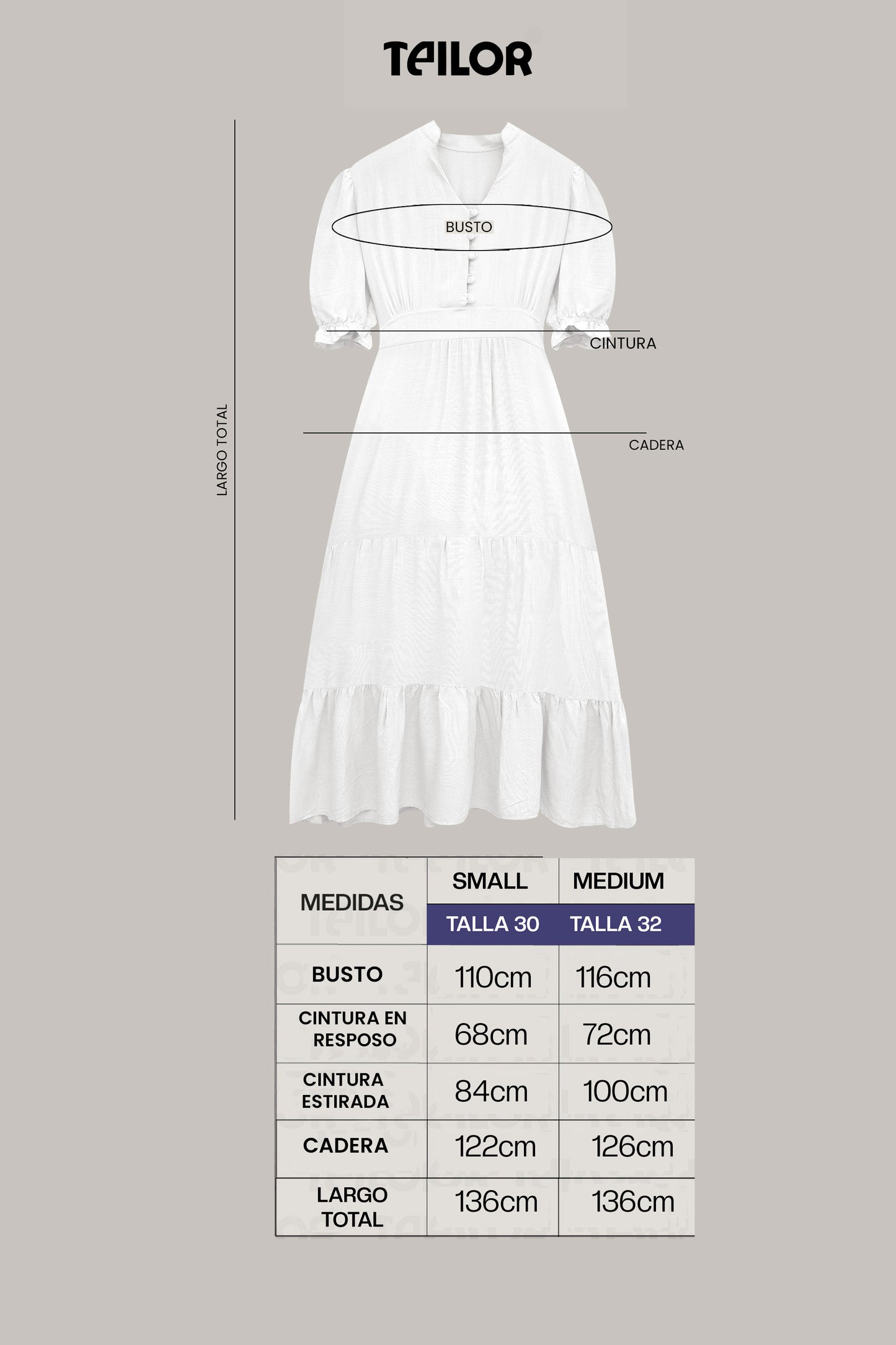 VESTIDO CASUAL LUANA BLANCO