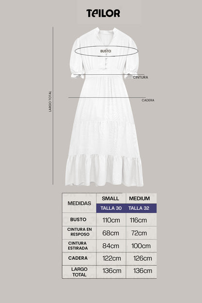 VESTIDO CASUAL LUANA BLANCO