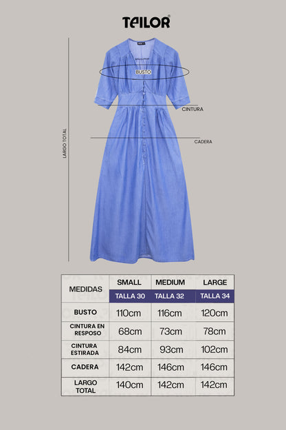 VESTIDO LARGO DENIM NEREA