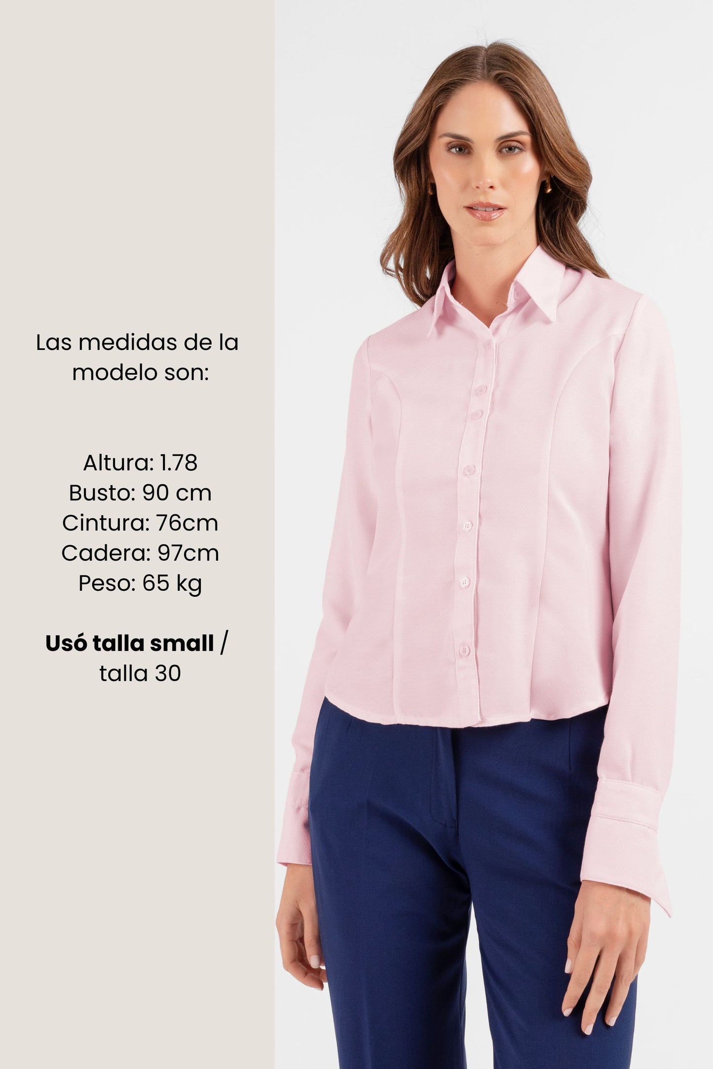 BLUSA CAMISA COTON ISABEL ROSADO