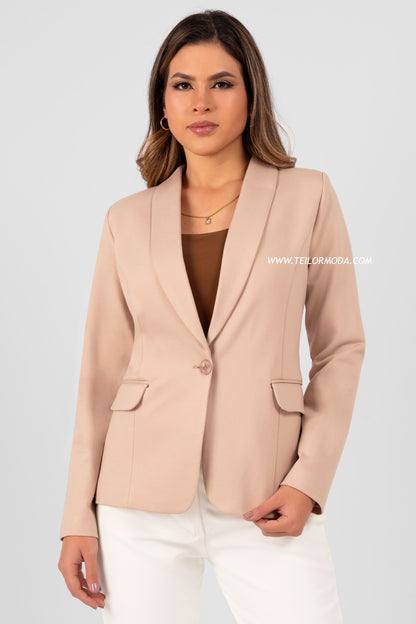 BLAZER DE LOMA MARTINA BEIGE