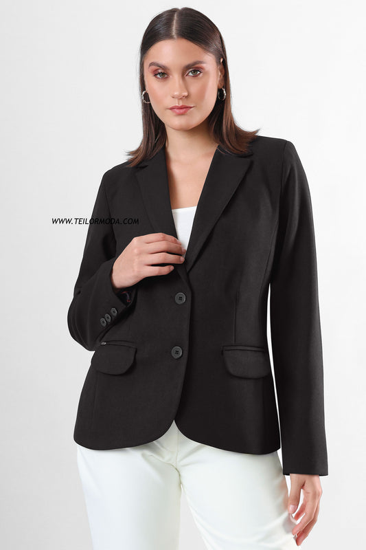 BLAZER SASTRE VALENTINA NEGRO