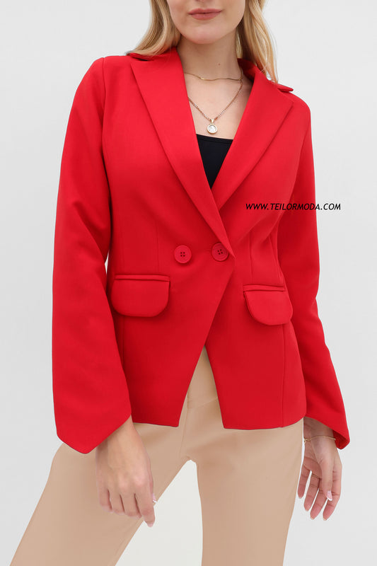 BLAZER CRUZADO SOPHIE ROJO