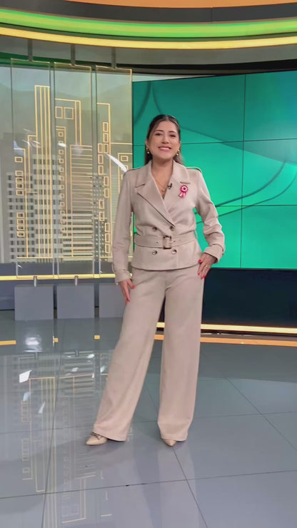 TRENCH COAT CROPPED OLIVIA BEIGE