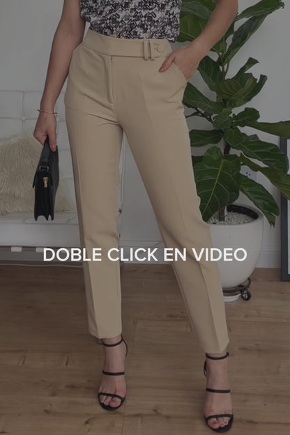 PANTALON CON PRETINA CRUZADA LUCIA VERDE