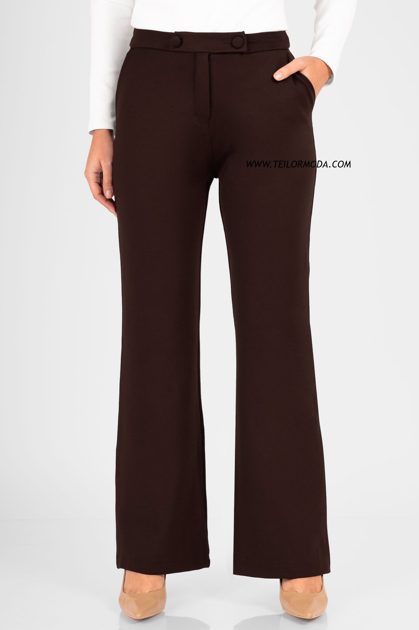 PANTALON PALAZZO MARTINA MARRÓN