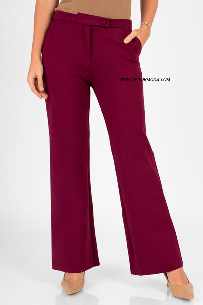 PANTALON PALAZZO MARTINA VINO