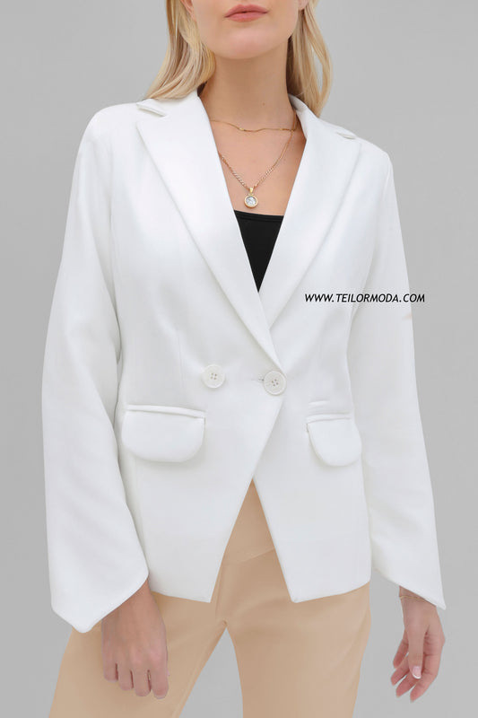 BLAZER CRUZADO SOPHIE BLANCO