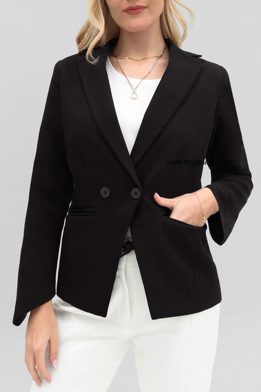 BLAZER CRUZADO SOPHIE NEGRO