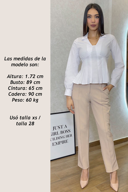 BLUSA PEPLUM ROMY BLANCO