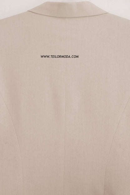 BLAZER DE LINO AMANDA BEIGE