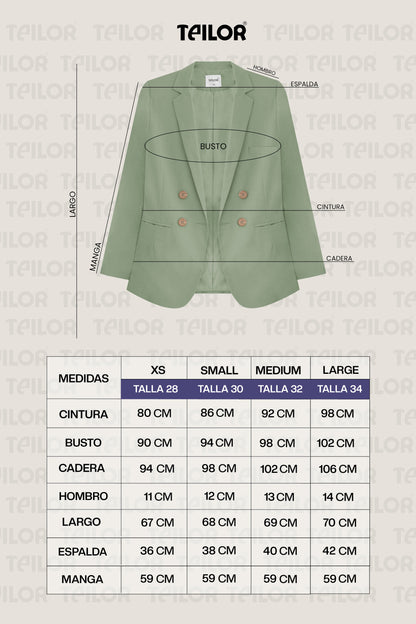 BLAZER DE LINO AMANDA VERDE