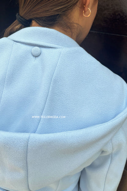 ABRIGO DE PAÑO BRIDGET CELESTE