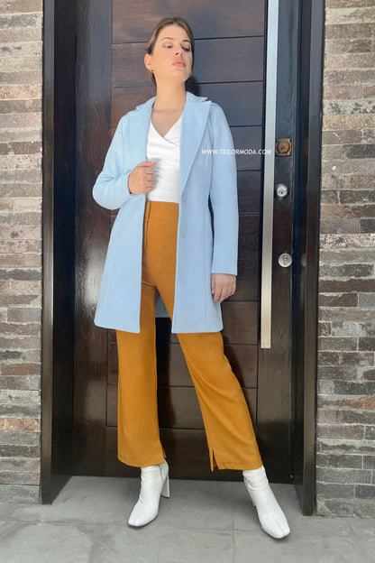 ABRIGO DE PAÑO BRIDGET CELESTE