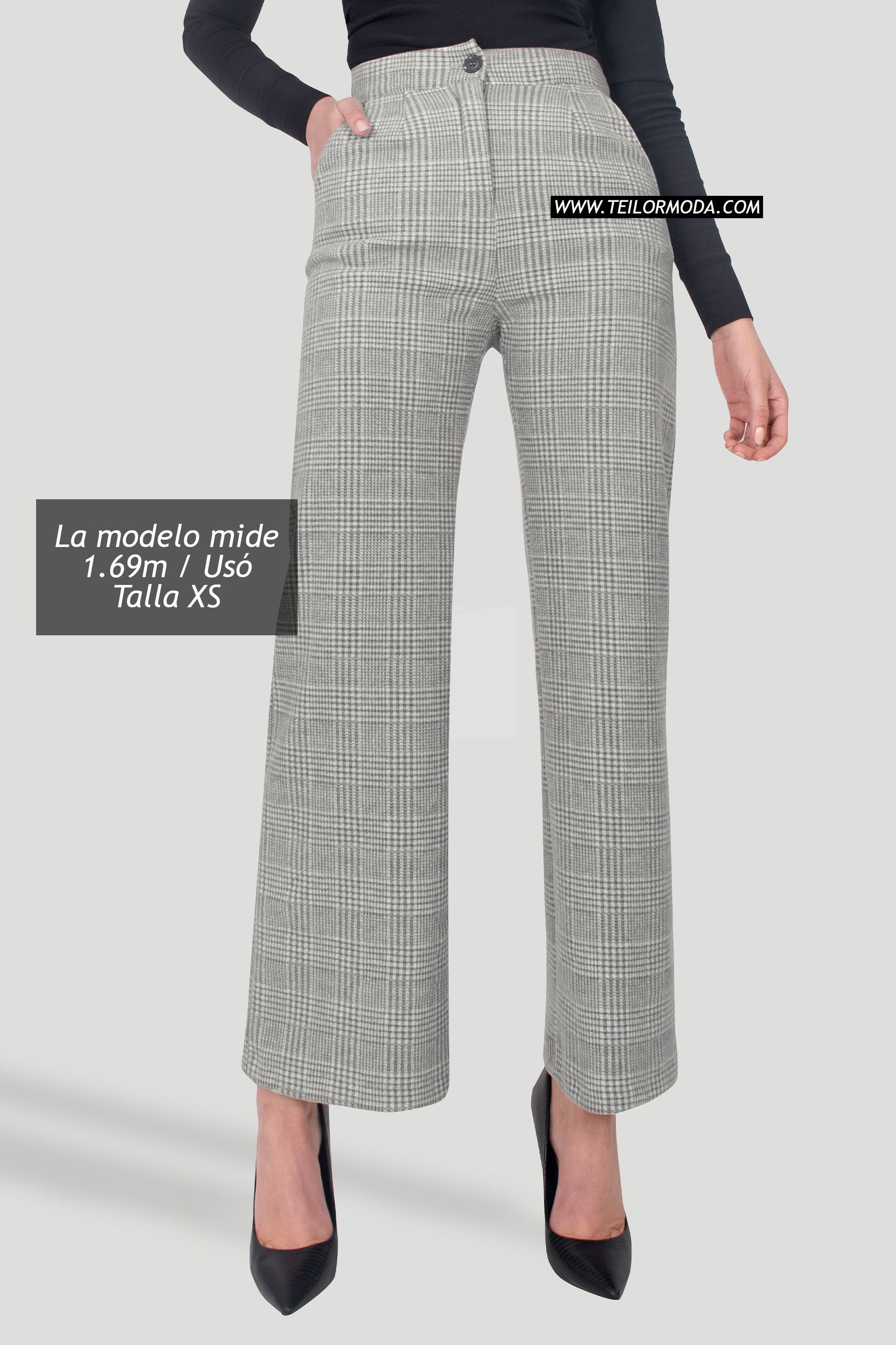 PANTALON DE PAÑO ALICIA GRIS – teilormoda