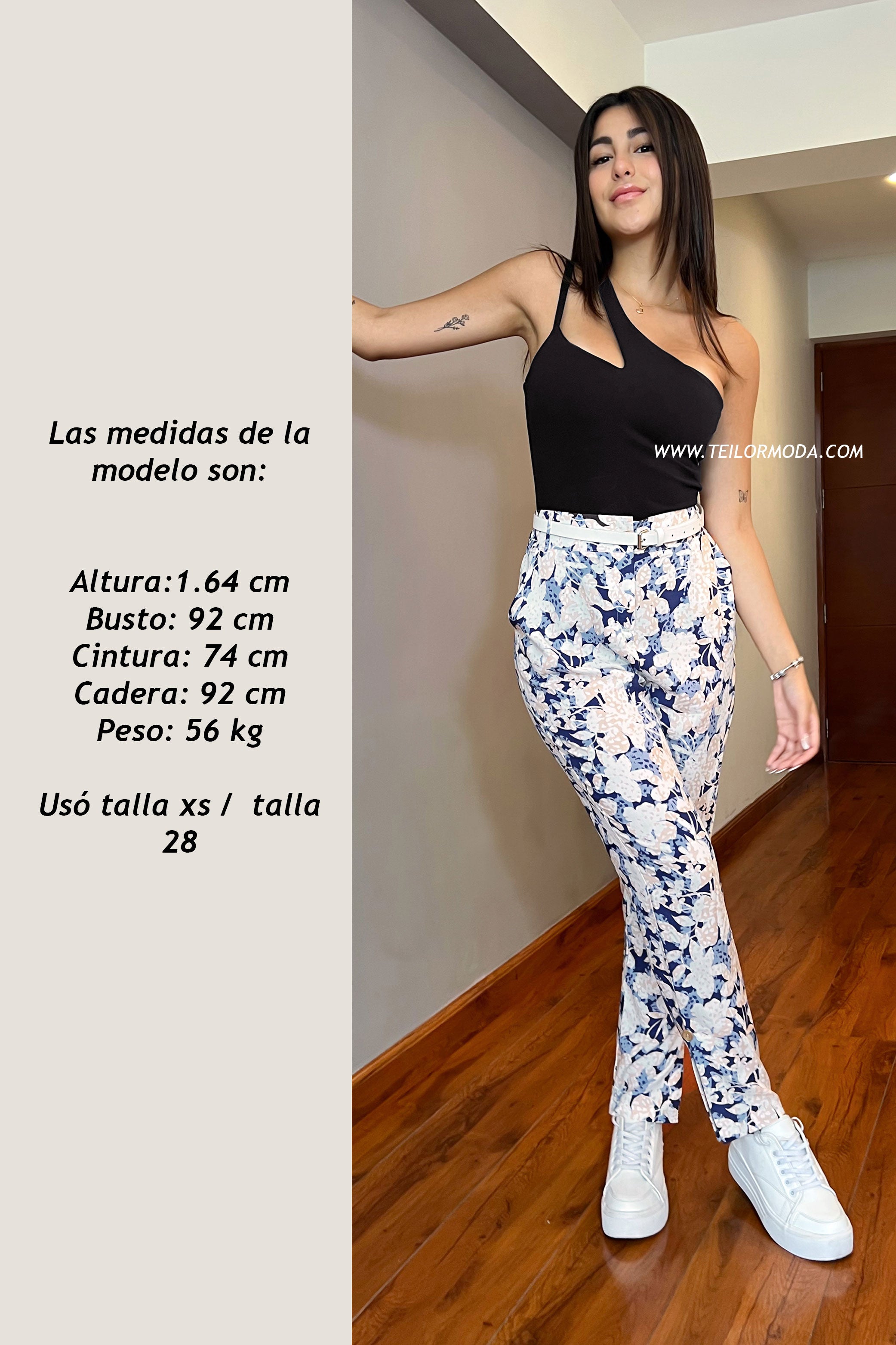 Pantalon floreado mujer hot sale