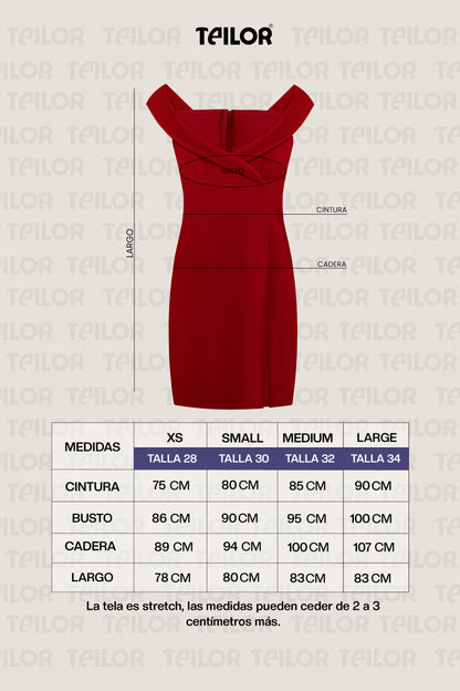 VESTIDO CORTO PILAR ROJO